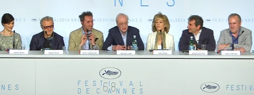 Michael Caine stjæler pressemødet for Youth