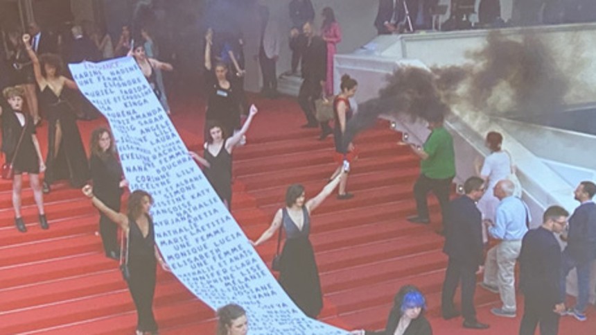 Optøjer til dansk gallapremiere