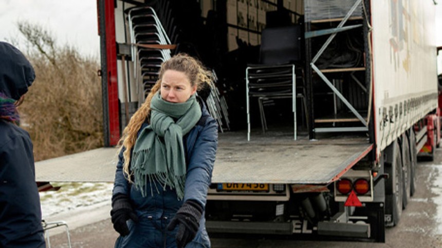 Far og datter på landevejen