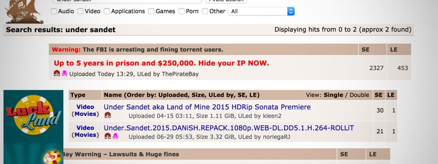 Flaskepost fra P-iraten Under Sandet